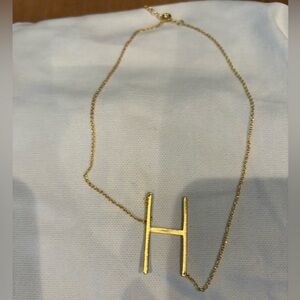 NWT Anthropologie Letter H Necklace